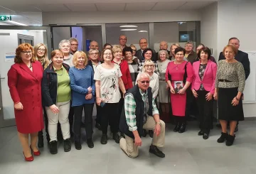 Uczestnicy warsztatów „Onkologia bez tajemnic” w Gdańsku z prof. Jackiem Jassemem (w ostatnim rzędzie po środku).